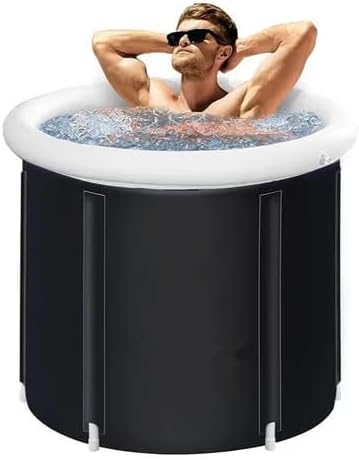 BIG DIPPER ICE BATH (XXL) Portable Tub for Cold Water Therapy Recovery/Training - Premium Ice Bathtub with Lid for Athletes Cold Plunge (Black)