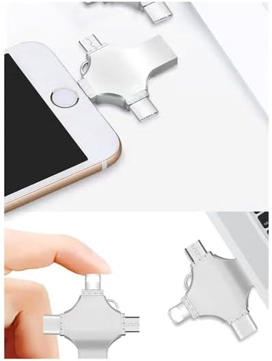 2TB OTG 4 in 1 USB Flash Drive for iPhone,External Storage Thumb Drive Photo Stick USB 3.0 Memory Stick Jump Drive PhotoStick for iPad, Android,PC (2.0, TB)