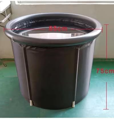 BIG DIPPER ICE BATH (XXL) Portable Tub for Cold Water Therapy Recovery/Training - Premium Ice Bathtub with Lid for Athletes Cold Plunge (Black)