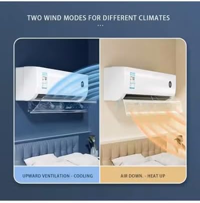 Split AC Deflector Central, AC Vent Deflector Adjustable Windshield 56-102.5 CM Central AC Air Flow Deflector, Universal All AC Split Air Conditioner Deflector, Registers, Grills