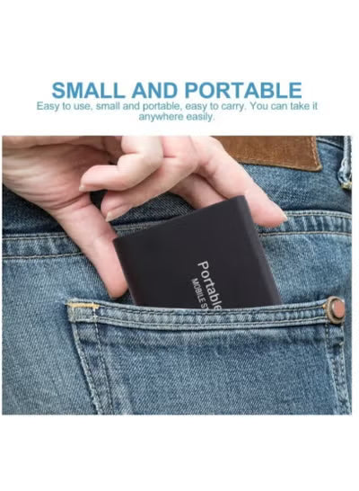 Portable External Hard Drive, Mini SSD Hard Drives,Solid State External Drives,Computer Backup Drive,USB 3.1 to Type-C Support Data Storage Transfer for Windows XP PC Laptop and Mac