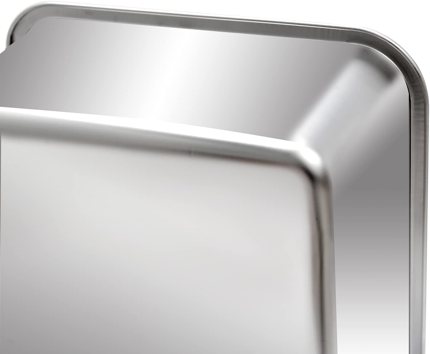 M.A&F's Extra Large Stainless Steel Open Cat Litter Box with High Sides, Metal Litter Pan for Cat, 23.6 x 15.7 x 5.9 inches