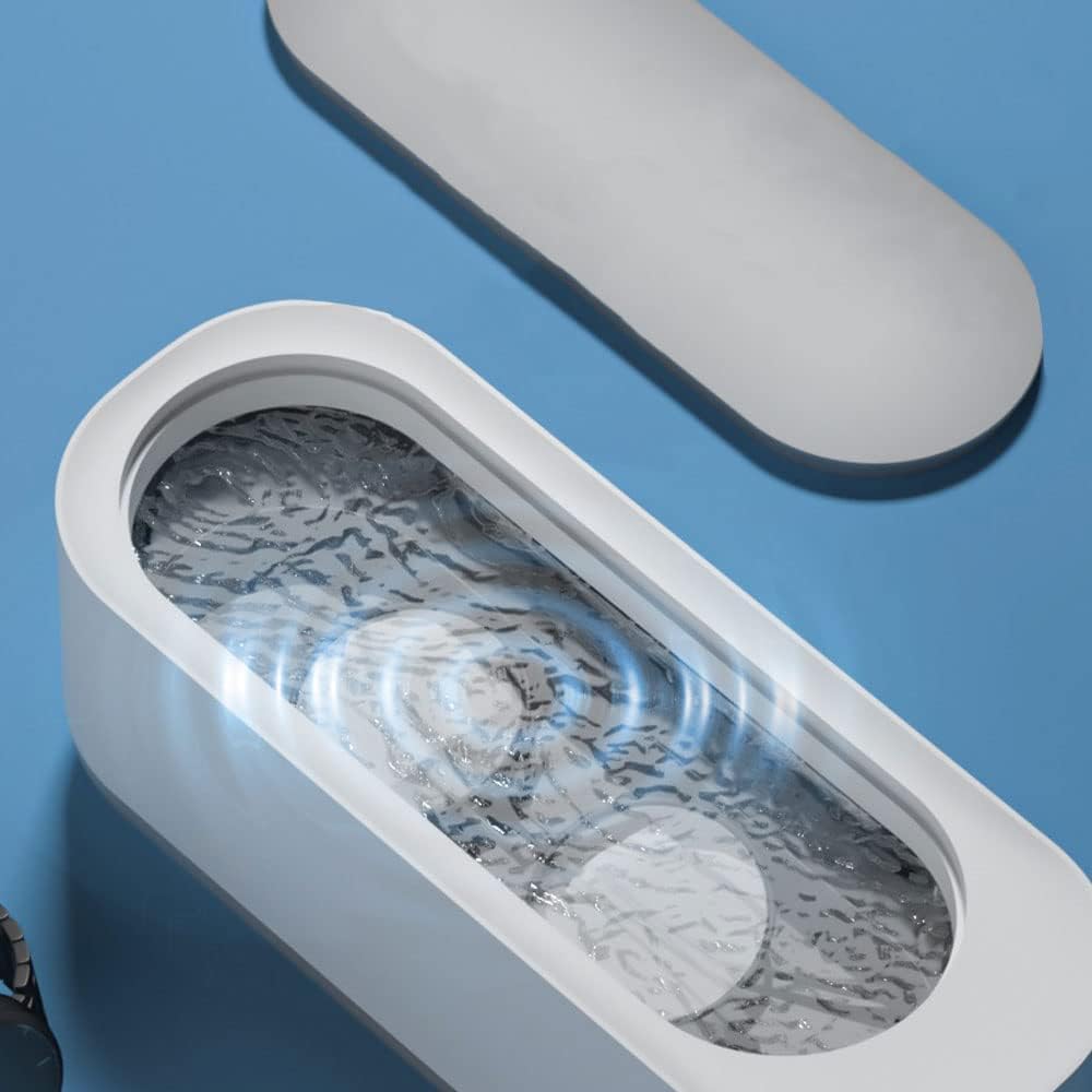 Jewelry Cleaner, Small Professional Ultrasonic Cleaner, Portable Cosmetic Cleaning Machine for Rings, Eyeglasses, Watches, Coins, Tools Razors, Earrings, Necklaces, Cosmetic Brush