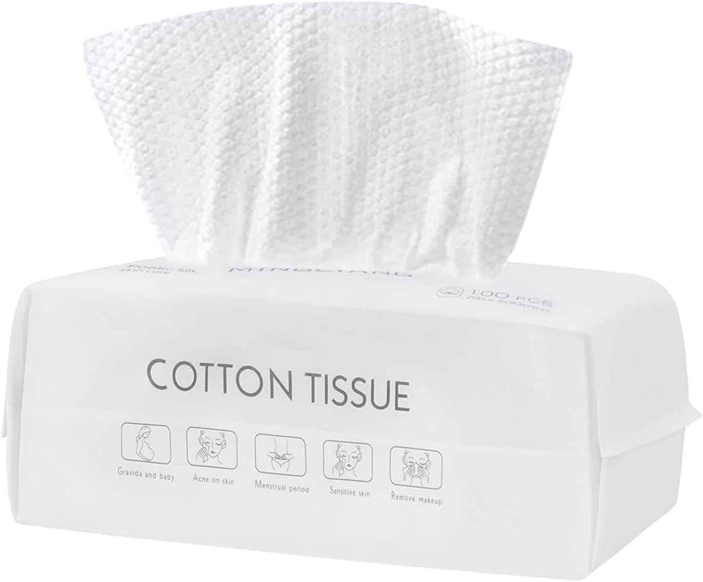 4Packs Disposable Face Towel Soft Washcloths Facial Cleansing Cotton Tissue Wet Dry Wipes Makeup Remover Towel for Skincare