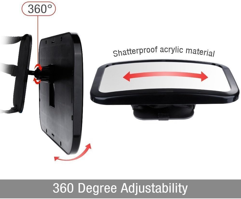 Baby Car Rear View Mirror Baby Car Backseat Mirror 360 Degree Adjustable Rear View Facing Back Seat Mirror