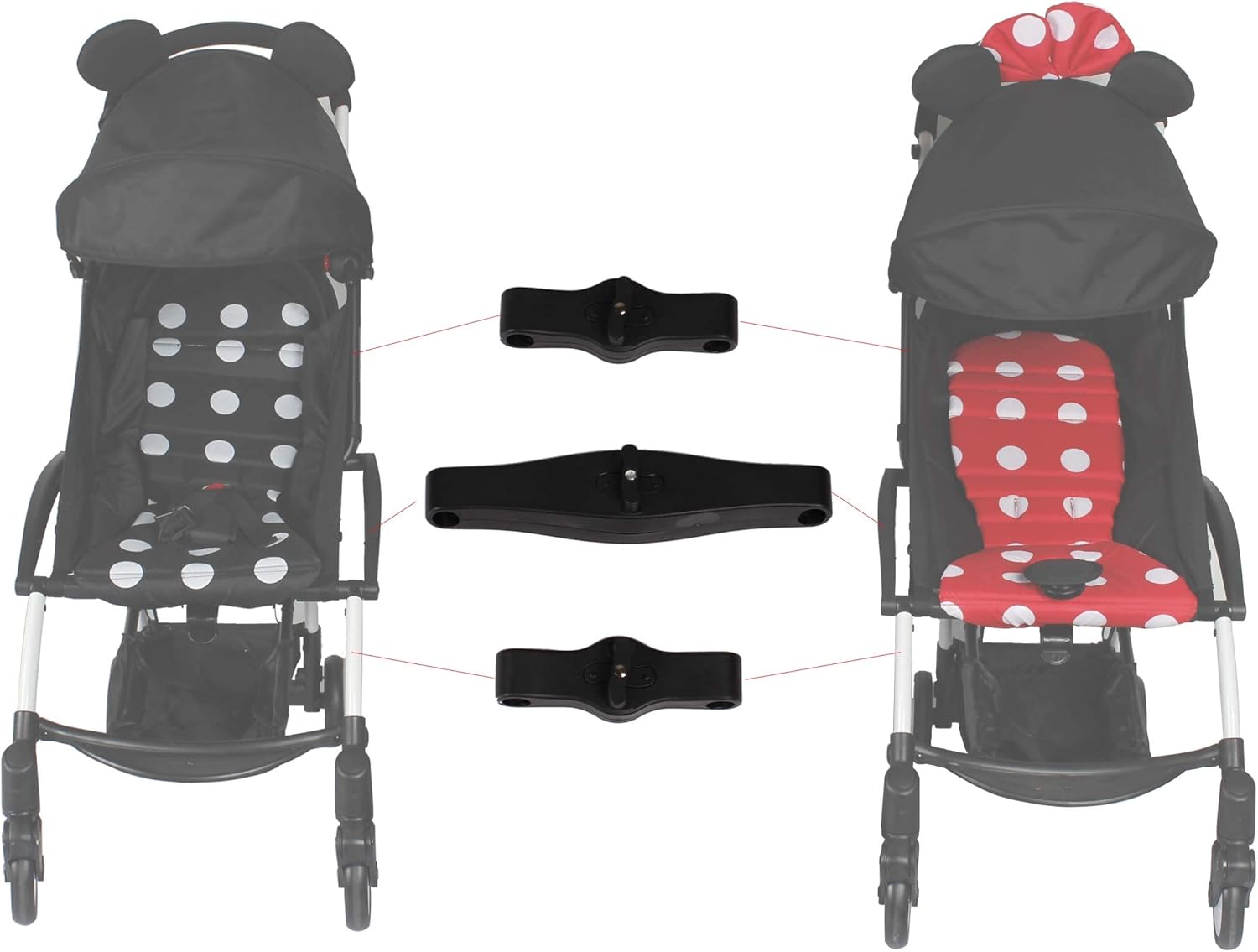 M.A&F's Stroller Connectors for Babyzen YOYO2 YOYO+ Strollers, Twin Strollers Connector for Toddlers, Twin Baby Stroller Connect Adapter, Turns Two Single Strollers into a Double Stroller