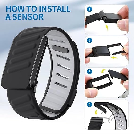 Sport Comfort Durable Silicone Wristband Compatible with WHOOP 4.0 Band, Durable, Comfortable, Breathable and Adjustable Strap for Men & Women, with U Shaped Connector