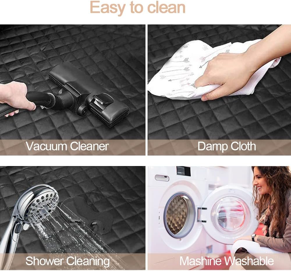 M.A&F's Dog trunk Car Seat Cover, Waterproof and Scratchproof Dog Cover,Anti slip large foot pad double Oxford car backrest cover,Suitable for automobiles SUV、 Small truck with bumper, large size(D)