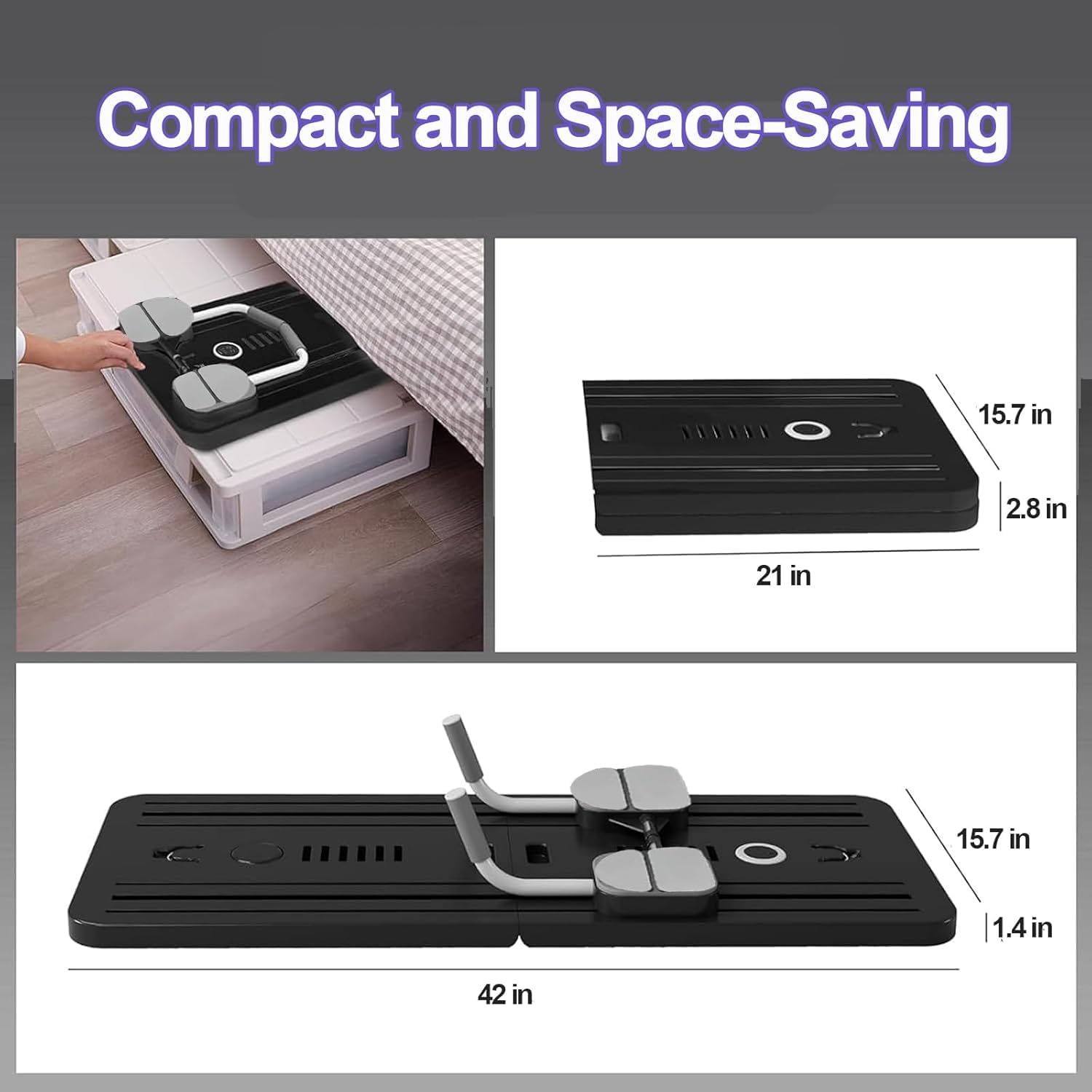 M.A&F's Foldable 5-in-1 Pilates Reformer Board with Abdominal Trainer – Multi-Purpose Portable Pilates Machine for Home Gym, Full Body Workout Equipment for Beginners & Advanced Users