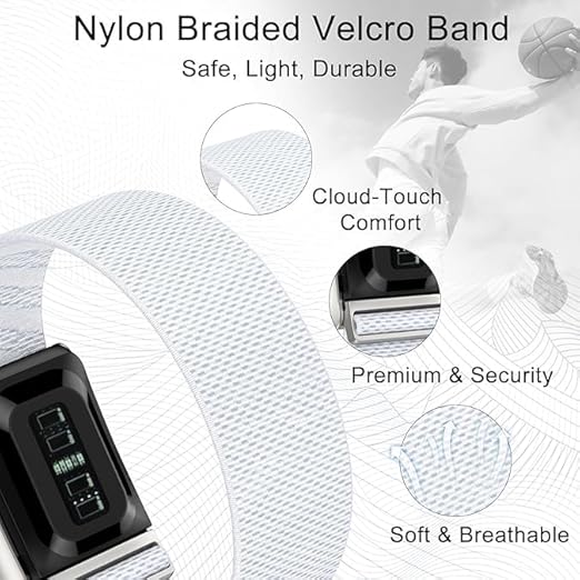 SuperKnit Band Strap, Nylon Wristband Compatible for WHOOP 5.0/MG, One, Peak, Life Devices – ECG Compatible Ultra-Soft, Band with U-Shape Silver Frame Adjustable Connector