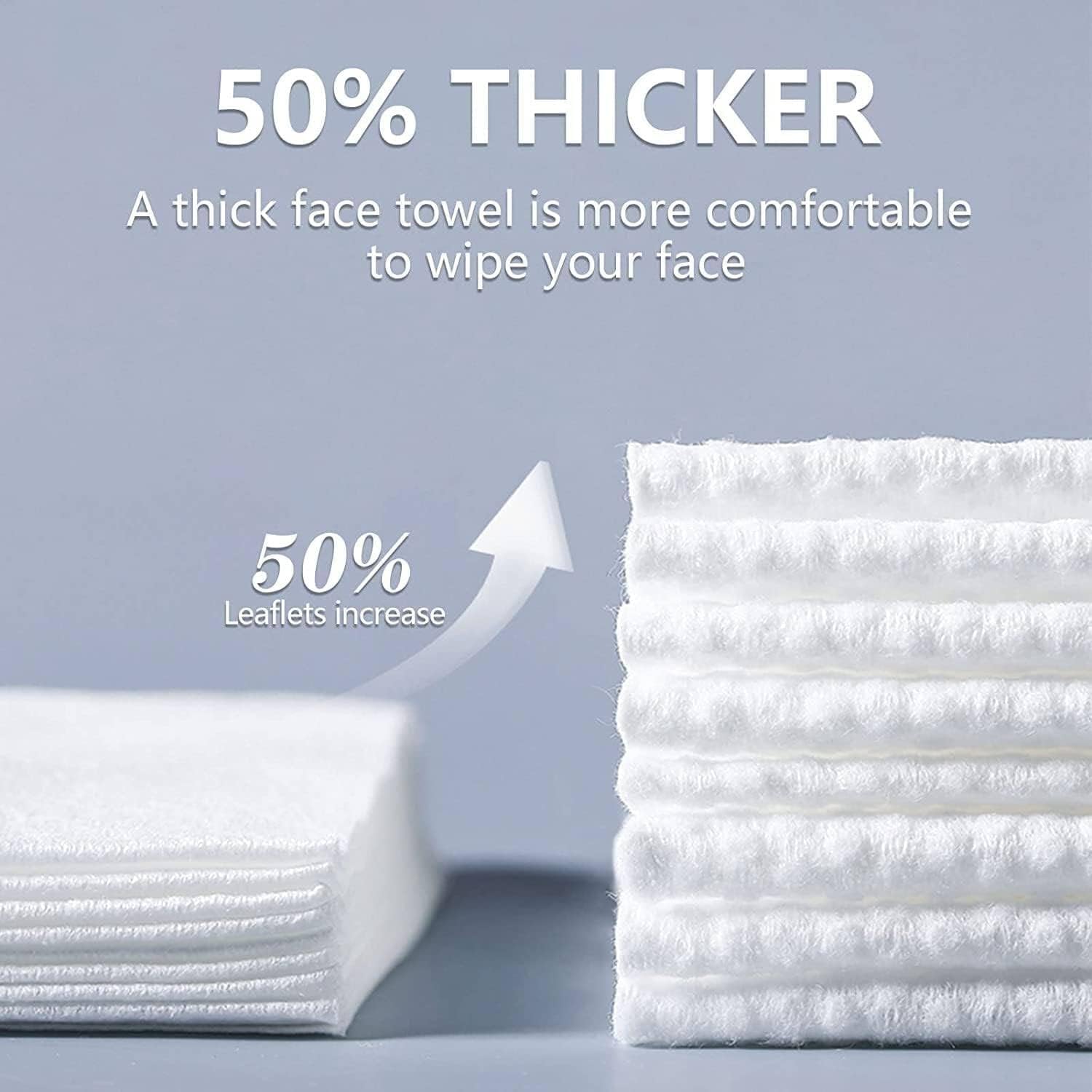 4Packs Disposable Face Towel Soft Washcloths Facial Cleansing Cotton Tissue Wet Dry Wipes Makeup Remover Towel for Skincare