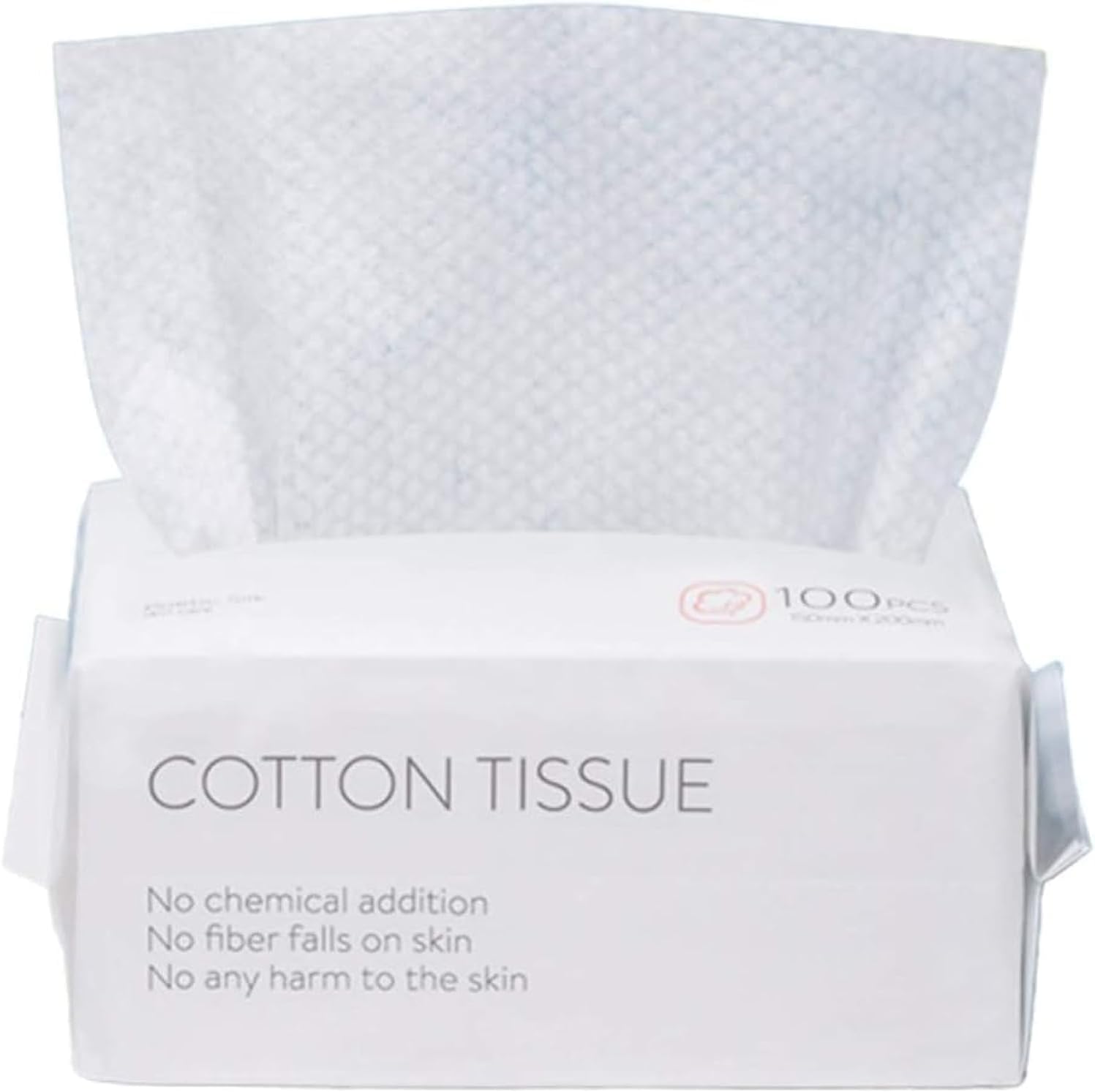 M.A&F's 100PCS Large Disposable Face Towel, Facial Eye Nail Make up Removing Cotton Tissue, Multipurpose Cotton Towel Tissue for Skin Care, Reusable Cotton Pads, Wet & Dry Use