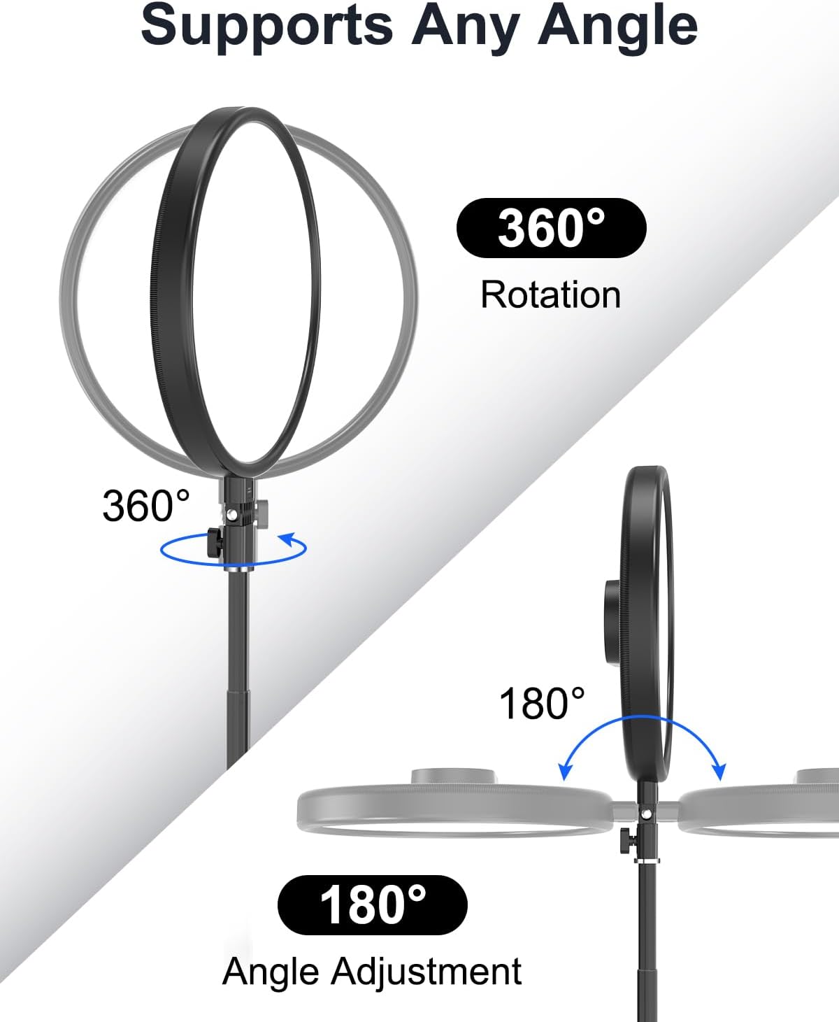 M.A&F's 13" Large Ring Light 79" Stand with Remote & Phone Holder Kit,6500k Dimmable Professional Full-Screen LED Photography Light Soft Light for Video Shooting/Meetings/Podcast/TikTok/Live Streaming