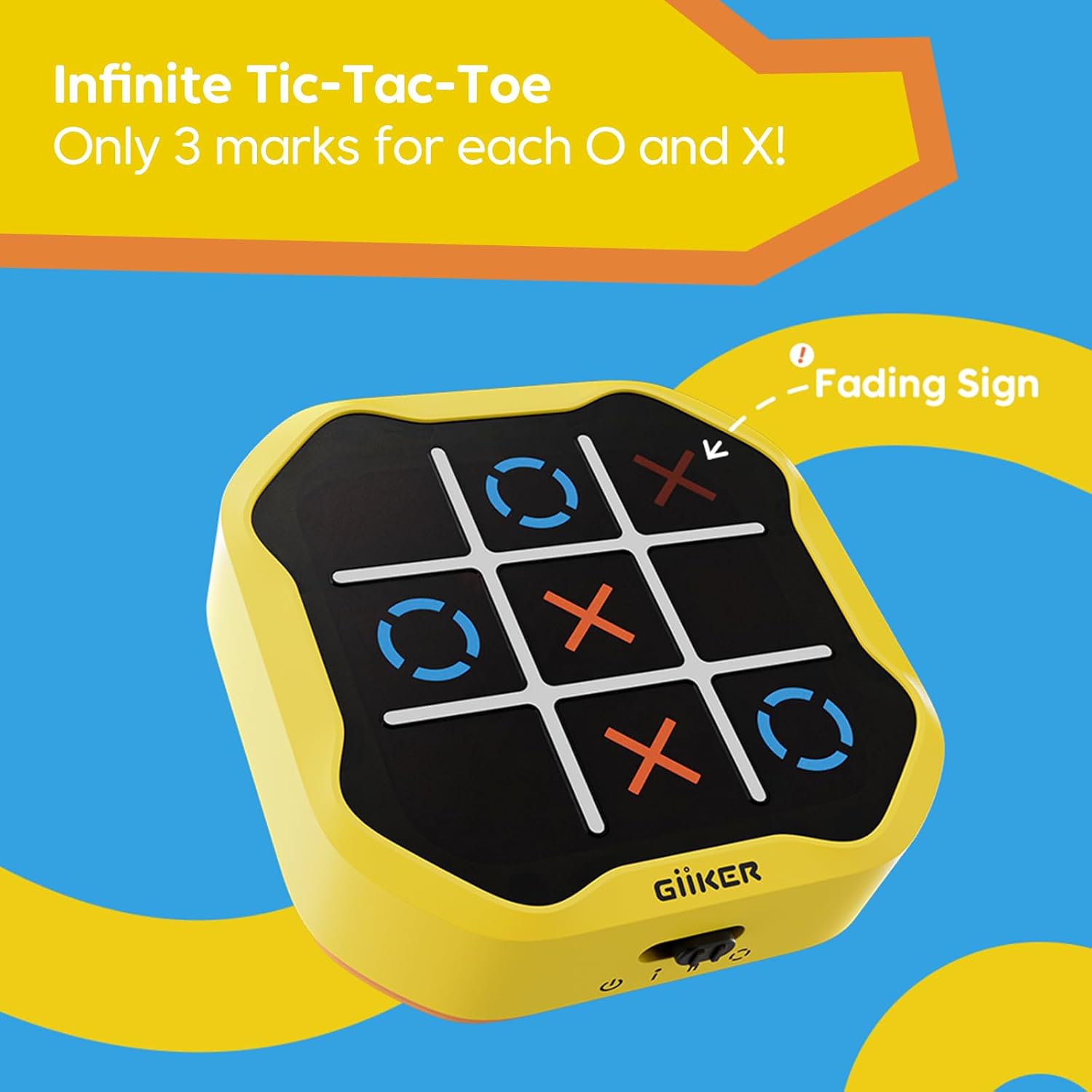 Tic Tac Toe Bolt Game, 3-in-1 Portable Travel Handheld Puzzle Game Console for Memory Growth, Fidget Toys Board Games for Kids and Adults, Birthday Gifts Family Game Night for All Ages