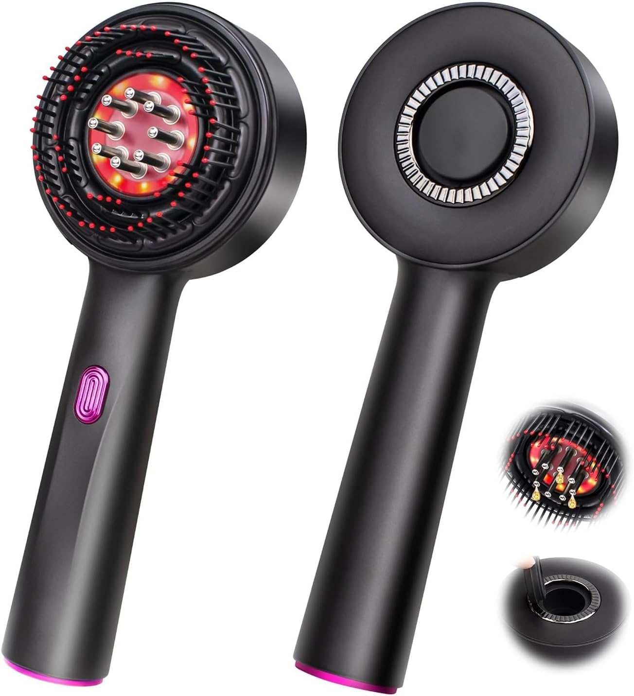 M.A&F's Scalp Massager Brush with Oil Applicator - Cordless Electric Hair Scalp Messenger, Shiatsu Head Massage, IPX7 Waterproof, Portable Deep Head Massager Comb For Hair Growth & Head Relaxation