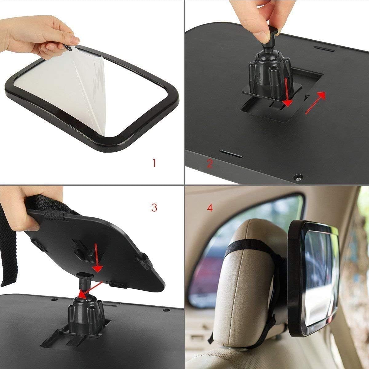 Baby Car Rear View Mirror Baby Car Backseat Mirror 360 Degree Adjustable Rear View Facing Back Seat Mirror