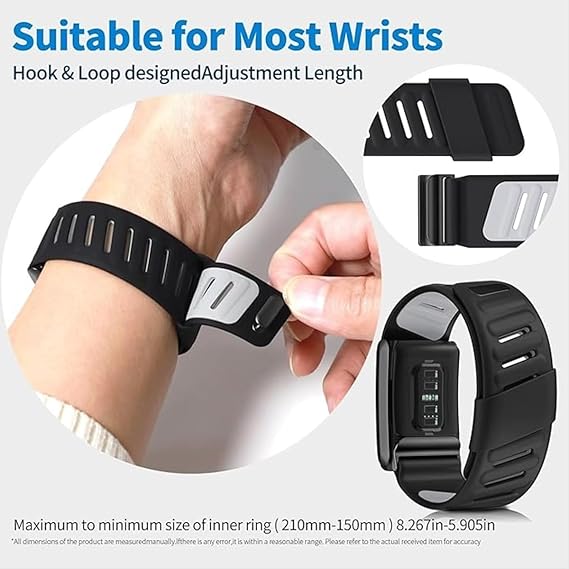 Sport Comfort Durable Silicone Wristband Compatible with WHOOP 4.0 Band, Durable, Comfortable, Breathable and Adjustable Strap for Men & Women, with U Shaped Connector