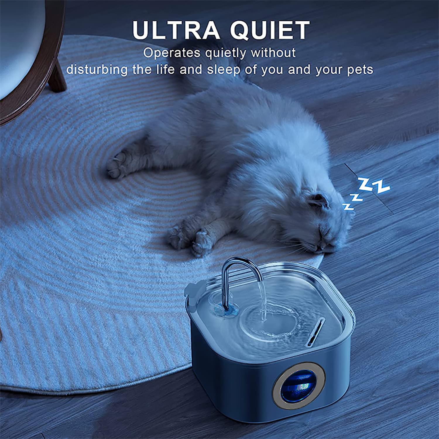 M.A&F's Cat Water Fountain,Stainless Steel Pet Fountain with Quiet Pump,3.2L/108oz Large Capacity Pet Water Dispenser Suitable for Indoor Use (A)