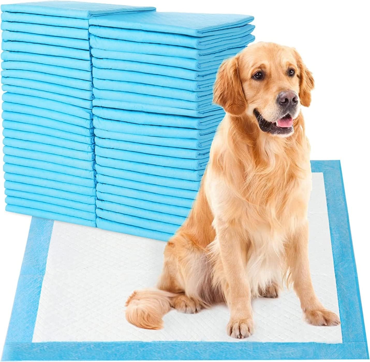M.A&F's Disposable Absorbent Quick Drying Leak-Proof Pee Pads, Disposable Training Pads For Pets with 5 Highly Absorbent Layers, Puppy Pads For Potty Training For Pets 45X60cm, 50 Pieces