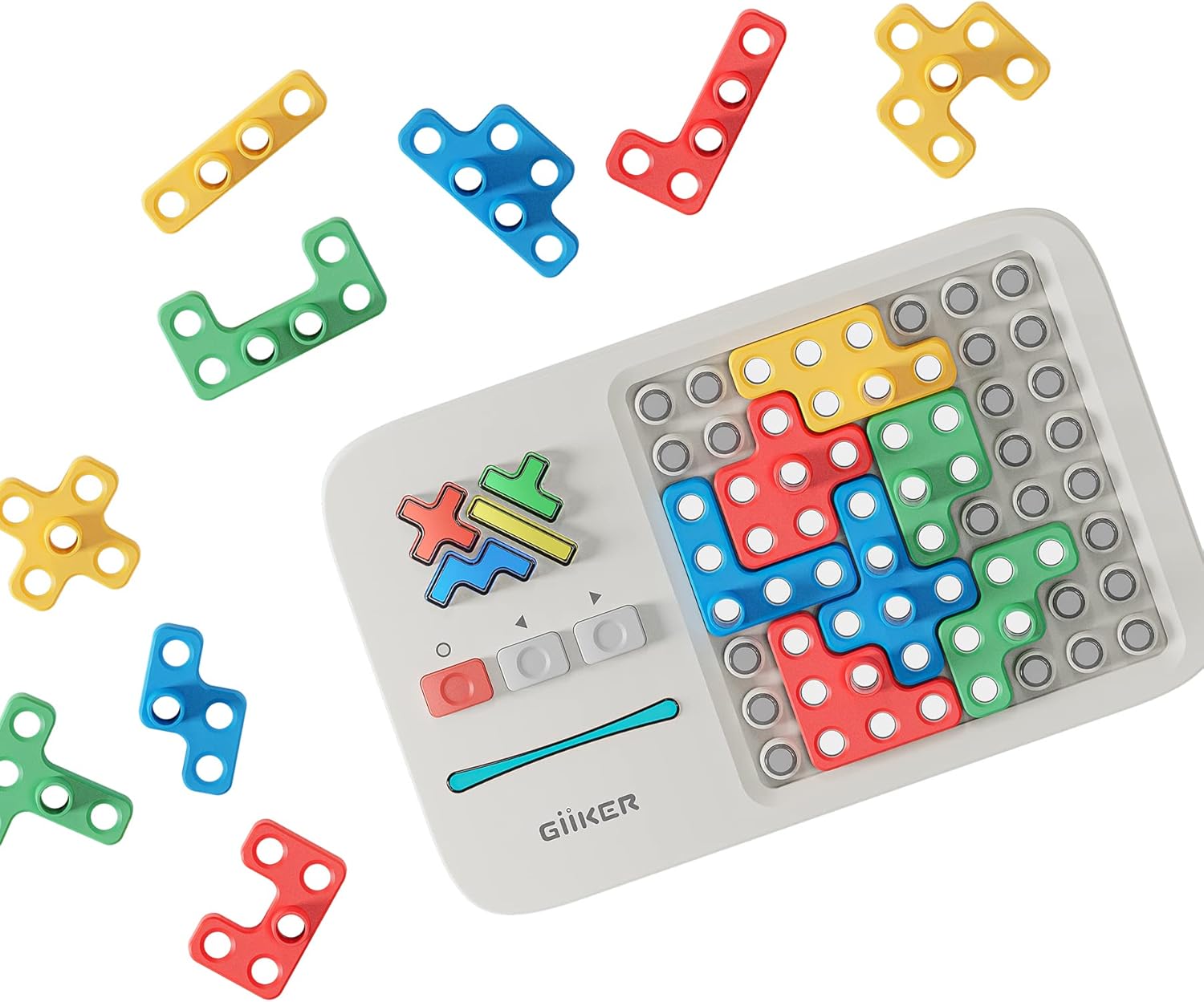 Super Blocks Pattern Matching Puzzle Games,Over 1000+ Challenges Brain Teaser STEM Toys for Kids & Teens Travel Toy, Family Day Brain Game Toy, Suitable for Holiday&Birthday Gifts