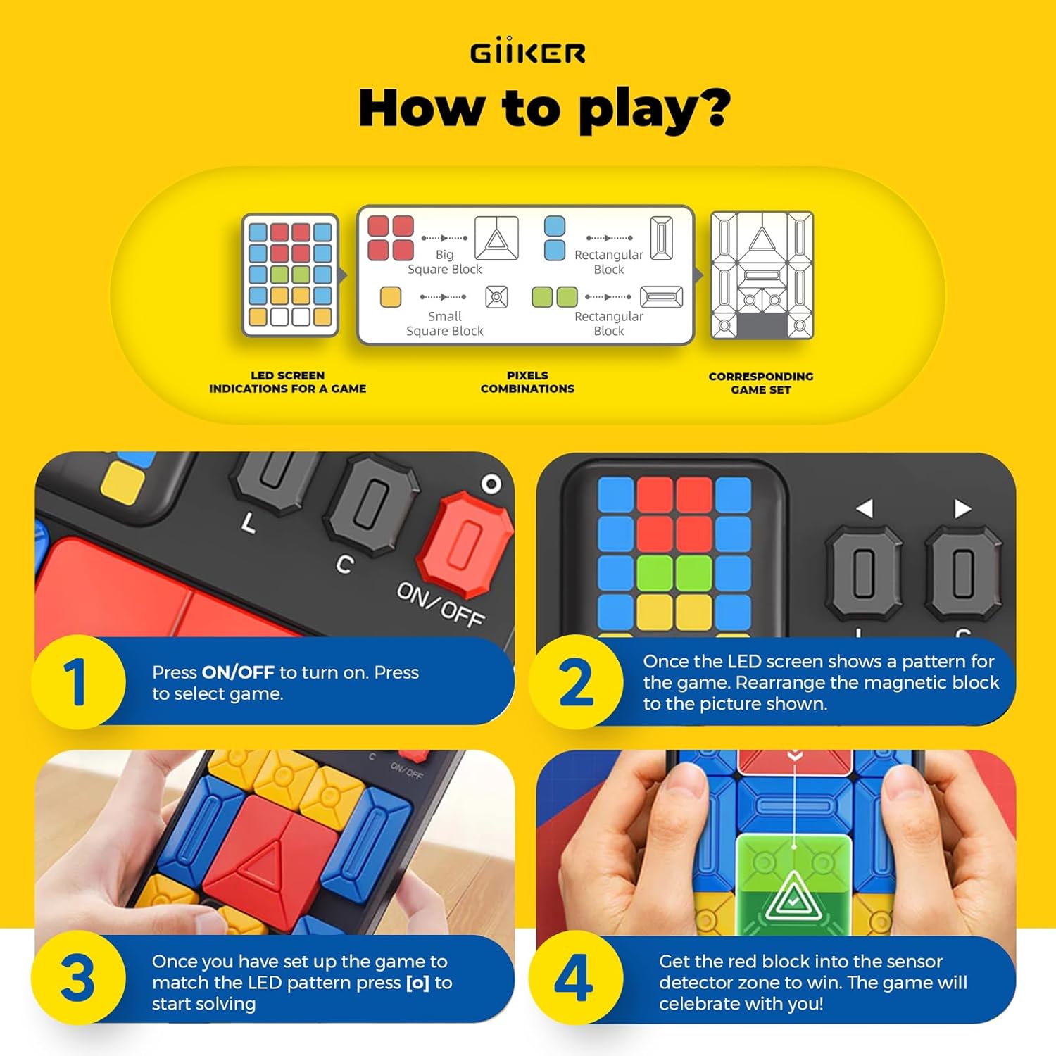 Super Slide Puzzles Brain Games,500+Level Slide IQ Puzzles Game,Handheld Educational Family Day Toys,Leisure Travel Relaxation Stress Toys,Gifts for Kids of All Ages