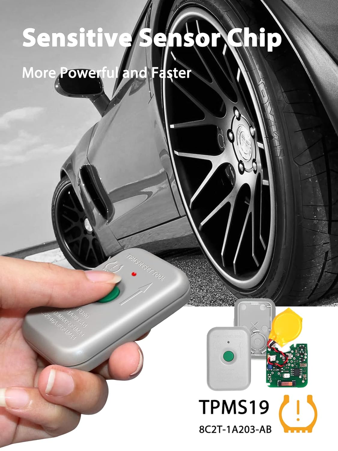 8C2Z-1A203-AB Ford TPMS Relearn Reset Tool Tire Pressure Monitor Sensor Program Train for Ford Escape Focus Mustang Expedition Explorer Lincoln Navigator Mercury Monterey Mariner Replace TPMS19