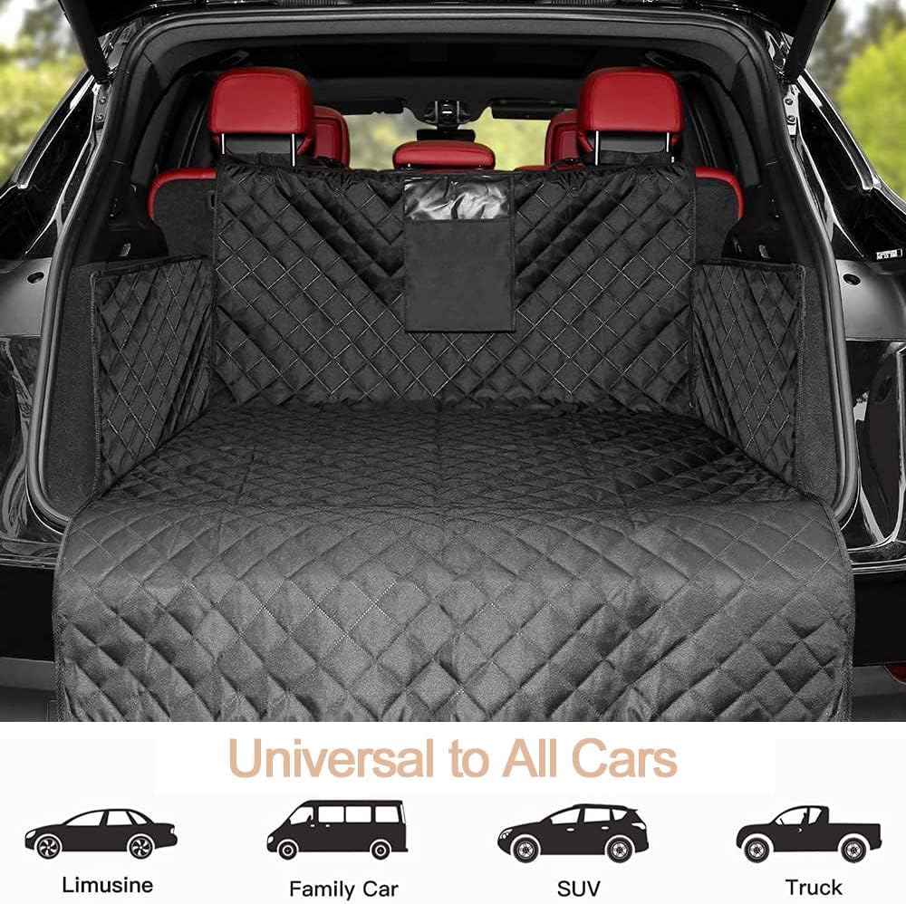 M.A&F's Dog trunk Car Seat Cover, Waterproof and Scratchproof Dog Cover,Anti slip large foot pad double Oxford car backrest cover,Suitable for automobiles SUV、 Small truck with bumper, large size(D)