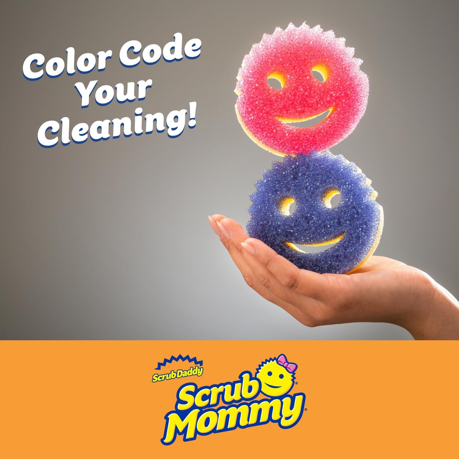 M.A&F's Scrub Mommy Dual Sided Scrubber and Sponge Scratch Free & Resists Odors 3 Count 1 ea, Multicolor
