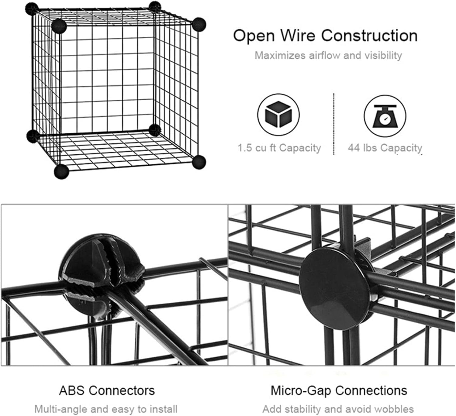 M.A&F's 3 Tier Cat Cage Indoor DIY Pet Playpen Detachable Metal Small Animal Cage Wire Ferret Cage Indoor Cat Kennels for Kitten Puppy Bunny