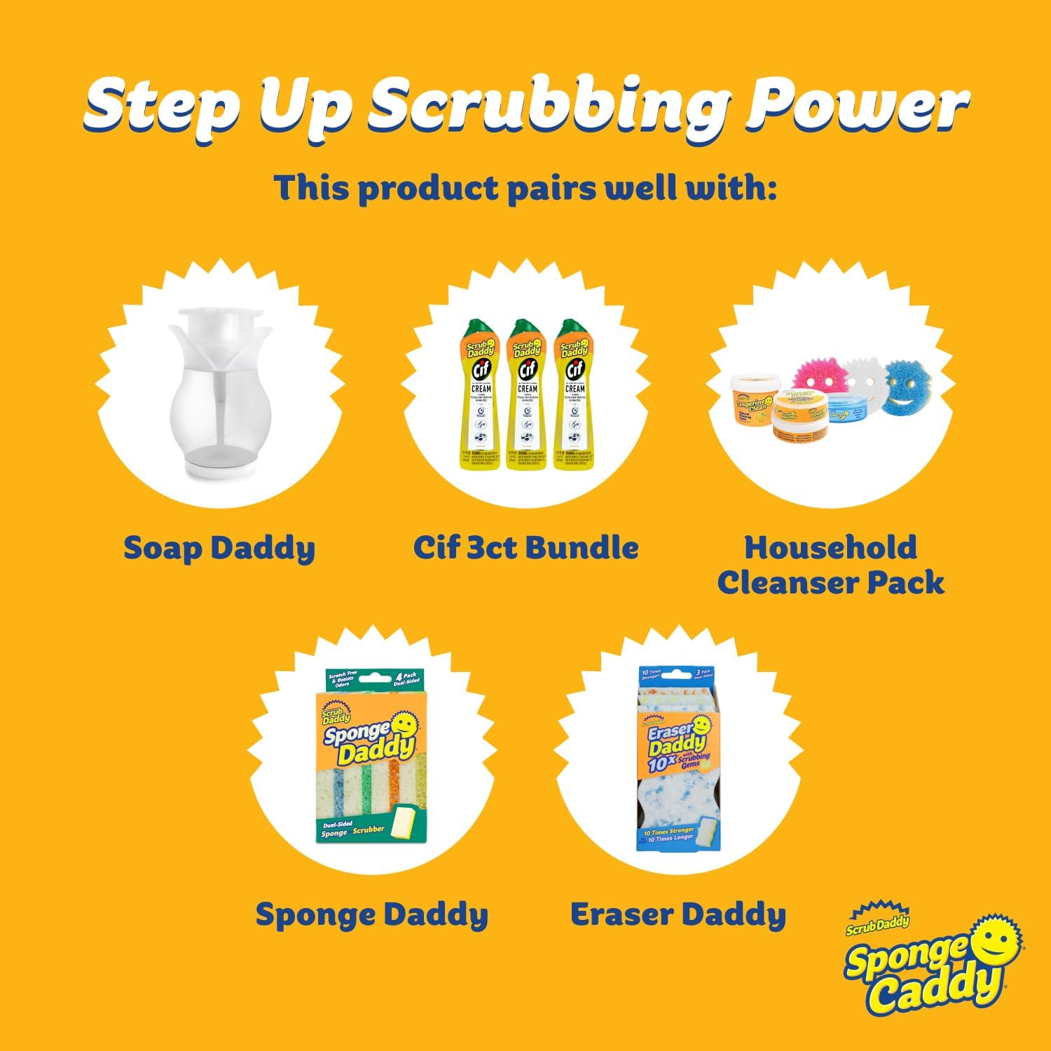 Scrub Daddy Sponge Caddy Holder With Suction Cups And Smart Storage