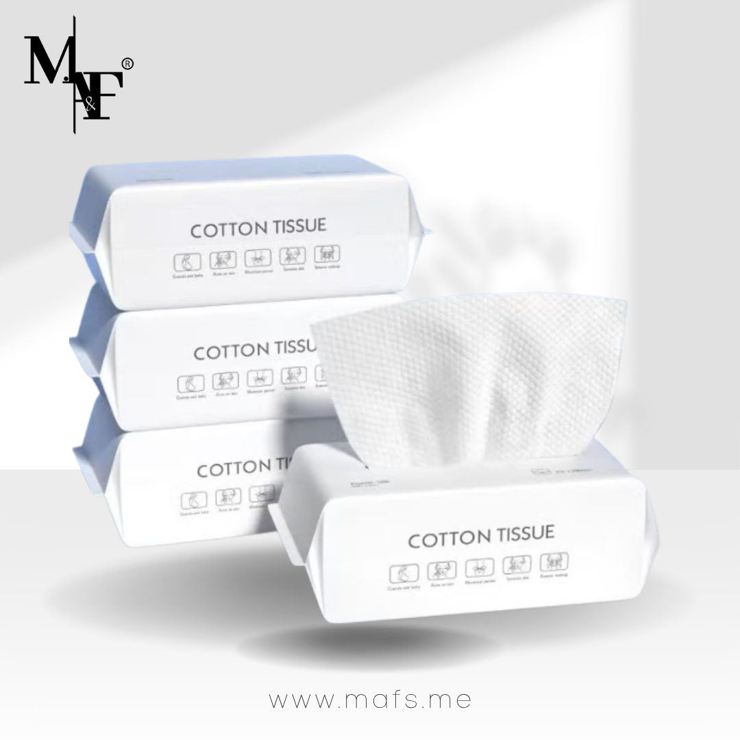 M.A&F's 4Packs Disposable Face Towel Soft Washcloths Facial Cleansing Cotton Tissue Wet Dry Wipes Makeup Remover Towel for Skincare