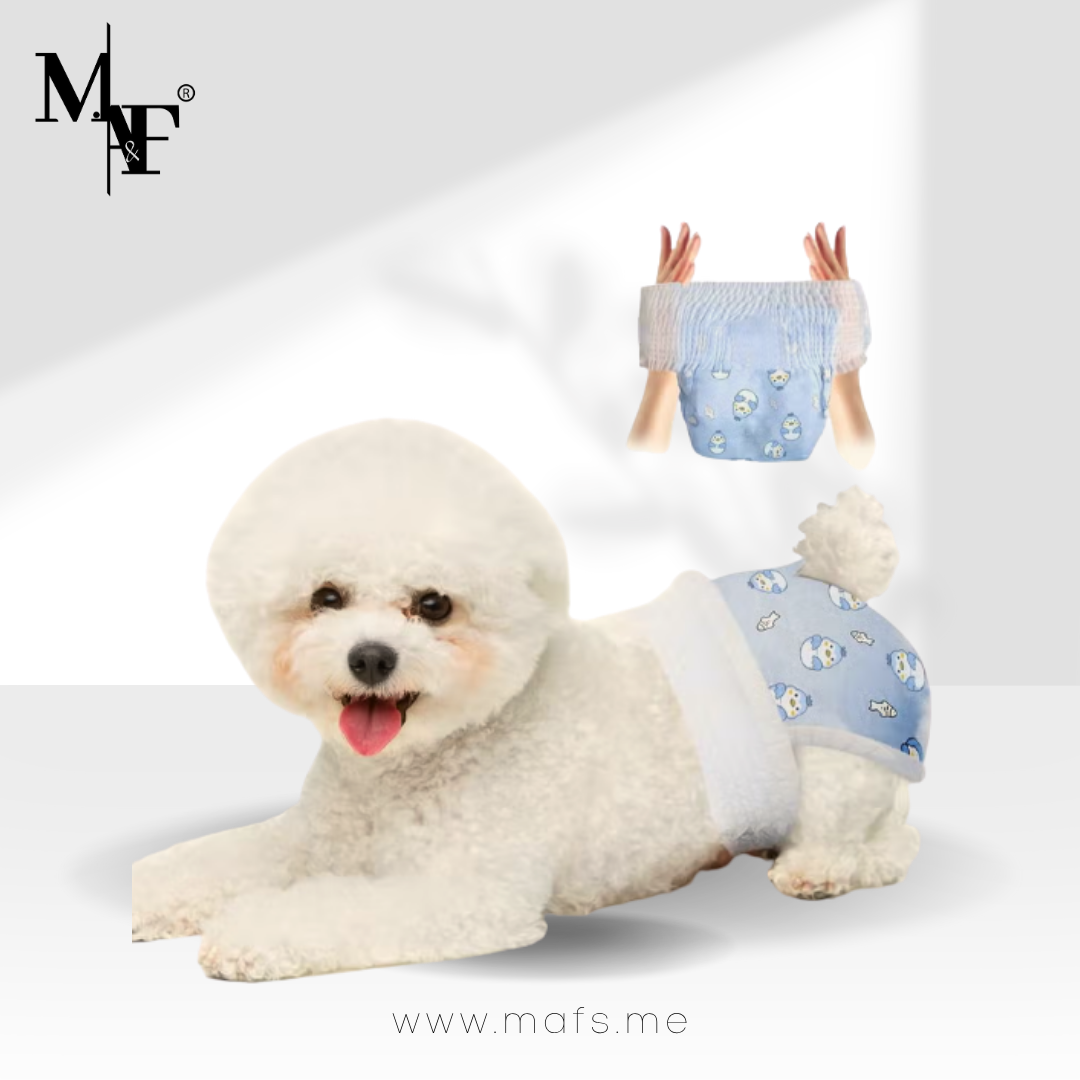 M.A&F's Disposable Dog Diapers Absorbent Soft Puppy Doggie Diapers for Female Dogs with Stretchy Waist Puppy Diaper in Heat Period Excitable Urination (M 10PCS)
