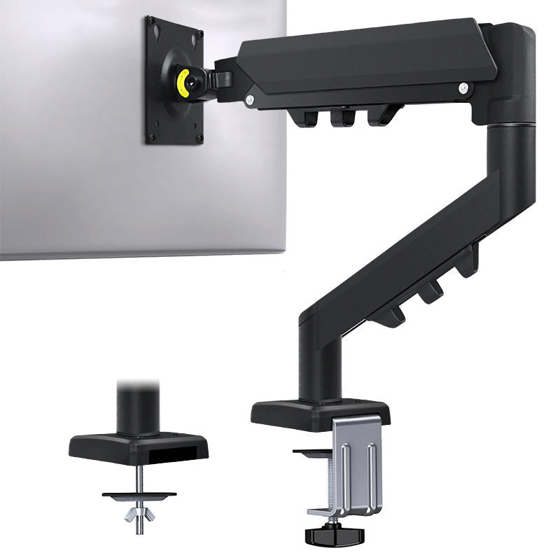 Single Monitor Arm - VESA Mount Aluminum Gas Spring Adjustable Ergonomic Computer Monitor Arm, Swivel Monitor Mount & 2 Grommet Mounting Base for 13-32 inches 2-9kgs Sceens