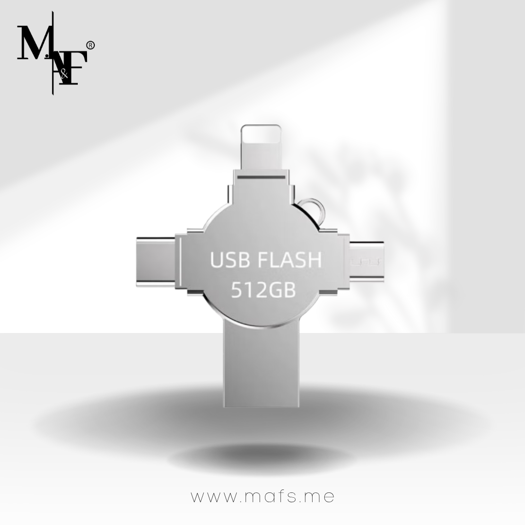M.A&F's 512GB OTG 4 in 1 USB Flash Drive for iPhone,External Storage Thumb Drive Photo Stick USB 3.0 Memory Stick Jump Drive PhotoStick for iPad, Android,PC (512.0, GB)