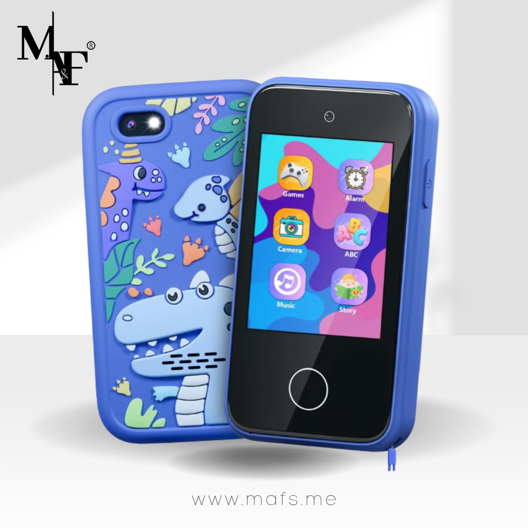 M.A&F's Kids Smart Phone Toys for Boys Ages 3-7 with Dual Camera - Toddler Phone Toys with Learning Games, Travel Toys with MP3 Music Player for Birthday Gifts for 3 4 5 6 7 Year Old Kids (Blue1)