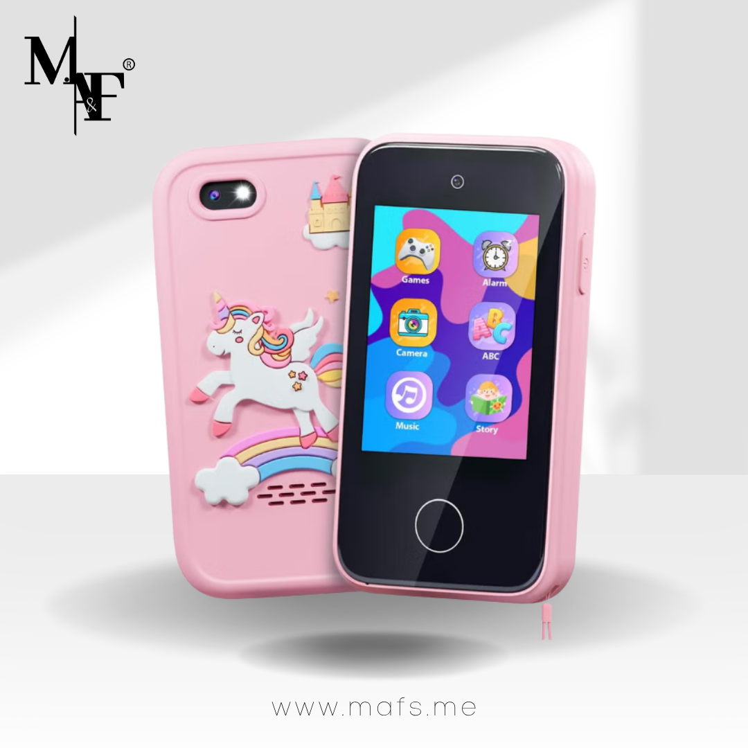 M.A&F's Kids Smart Phone Toys for Girls Ages 3-7 with Dual Camera - Toddler Phone Toys with Learning Games, Travel Toys with MP3 Music Player for Birthday Gifts for 3 4 5 6 7 Year Old Kids (Pink1)