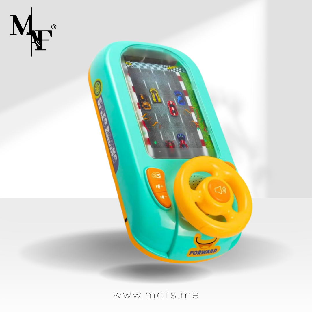 M.A&F's Musical Steering Wheel Toys for Boys 4-6, Toddler Simulated Driving Racing Car Game with Sound Age 3+ Year Old, Interactive Educational Learning Race Car Toy for Boys and Girls Birthday Gift