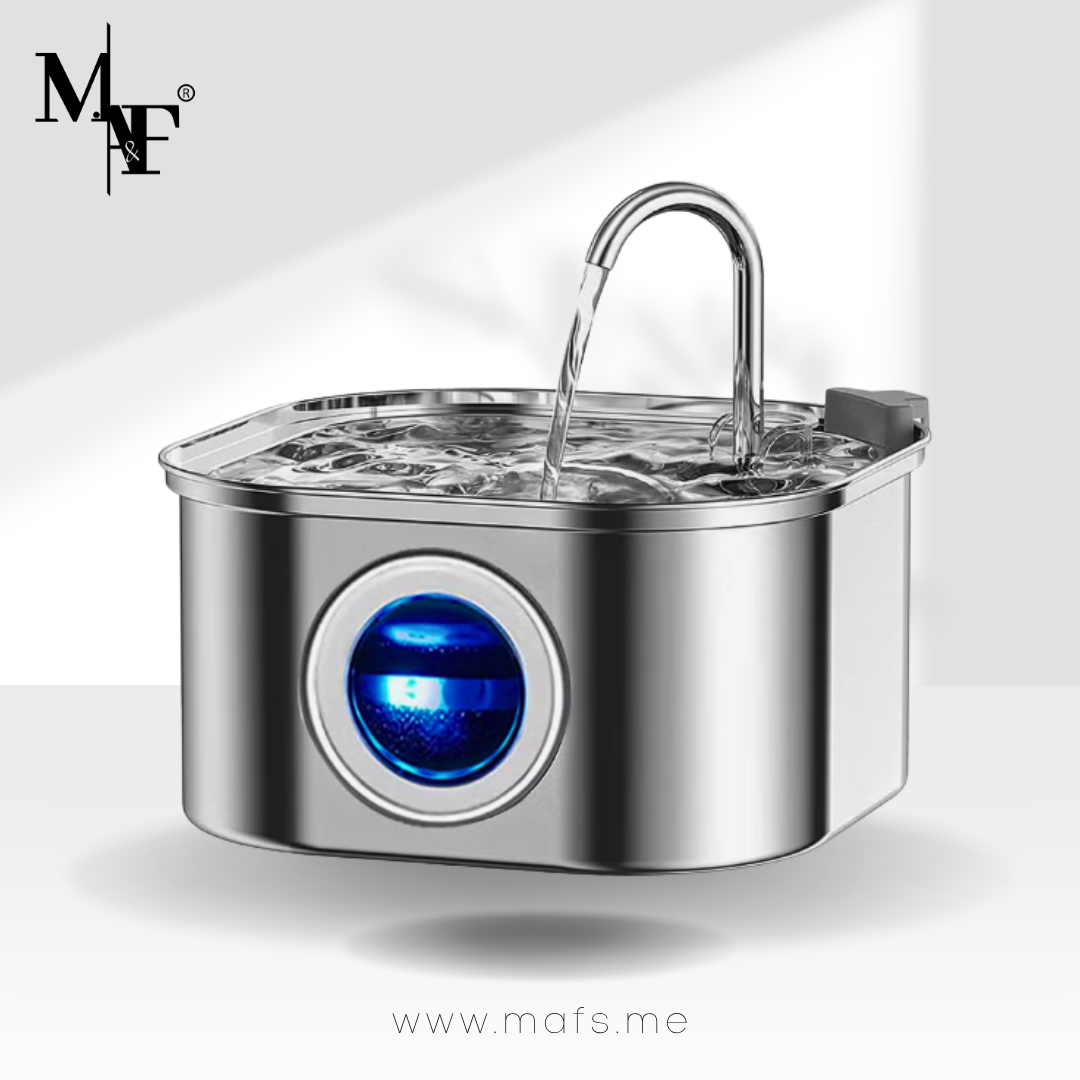 M.A&F's Cat Water Fountain,Stainless Steel Pet Fountain with Quiet Pump,3.2L/108oz Large Capacity Pet Water Dispenser Suitable for Indoor Use (A)