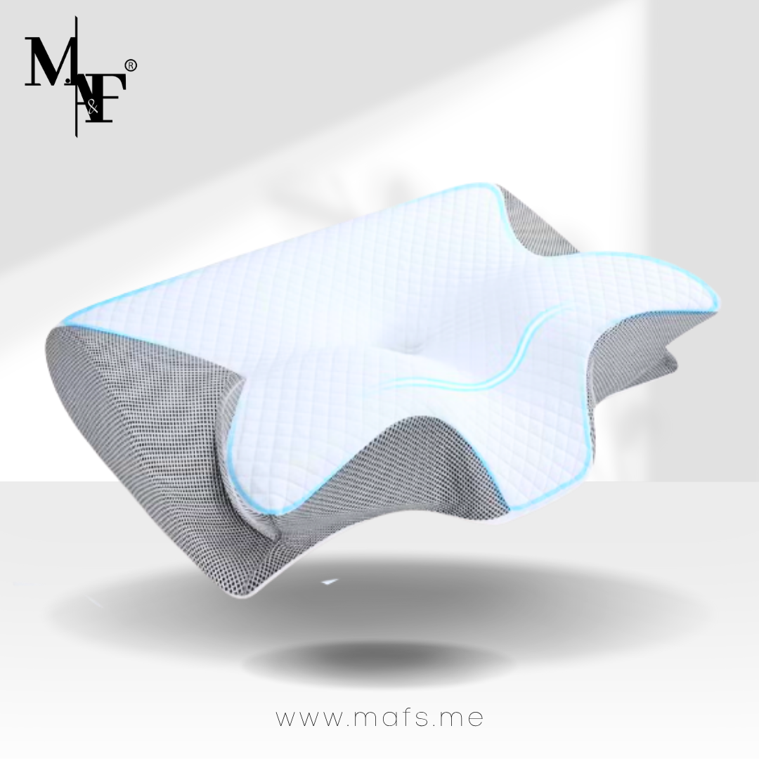 M.A&F's Memory Foam Cervical Pillow, 2 in 1 Ergonomic Contour Orthopedic Pillow for Neck Pain, Contoured Support Pillows for Side Back Stomach Sleepers
