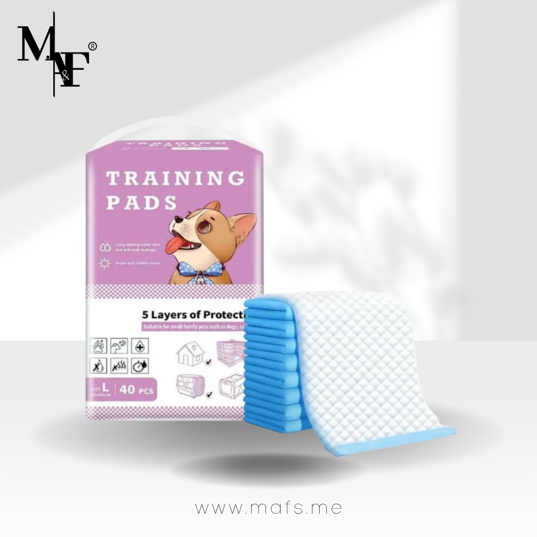 M.A&F's Dog and Puppy Training Pads （40 Pack）, Disposable Dog Pee Pads, Ultra Absorbent & Leak-Proof Pet Underpads, Dry Quickly Pee Pad for Dog Cats Rabbits or Other House Training Pets (60*60 cm)